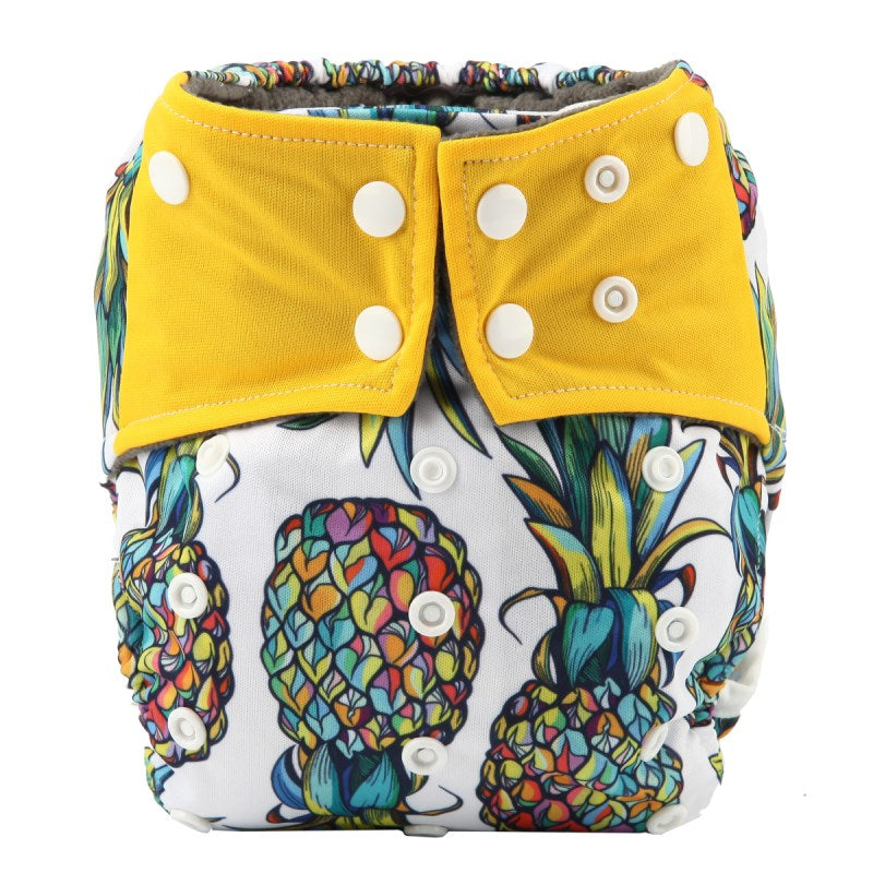 One Size Nighttime Nappy - Glowy Ananas (3-15kg)