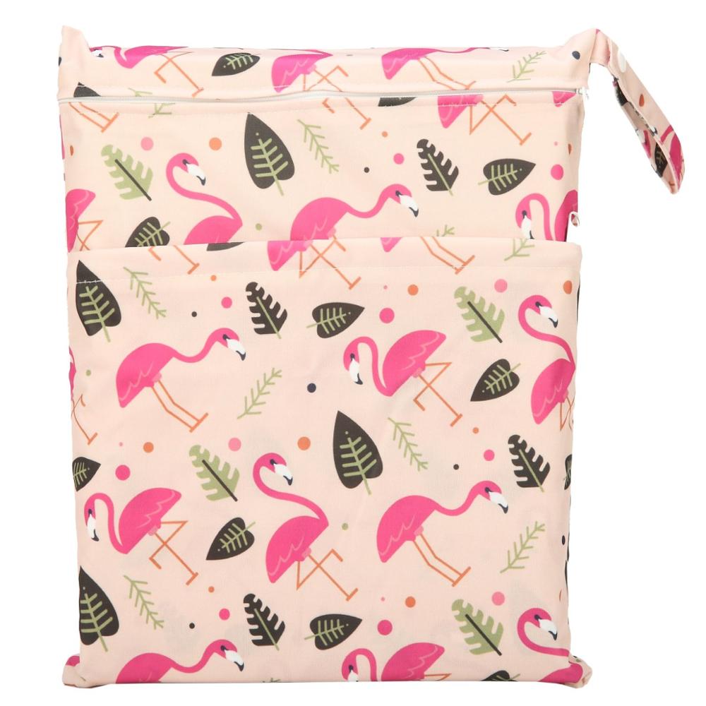 Eco Friendly Nappy Bag - Candy Flamingo