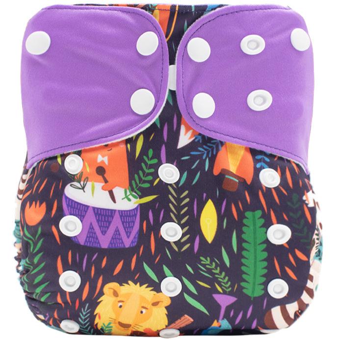 One Size Daytime Nappy - Forest Party (3-15kg)