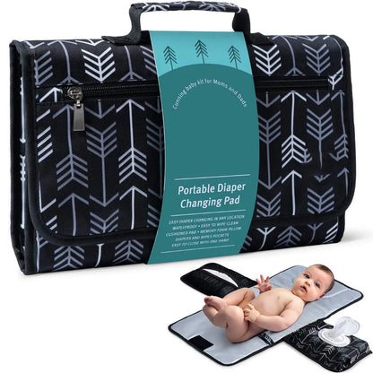 Portable Waterproof Changing Mat - Black Triangle