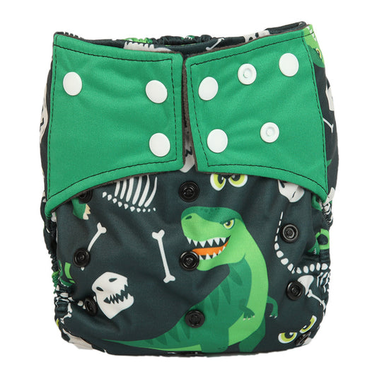 One Size Nighttime Nappy - Wild T-Rex (3-15kg)