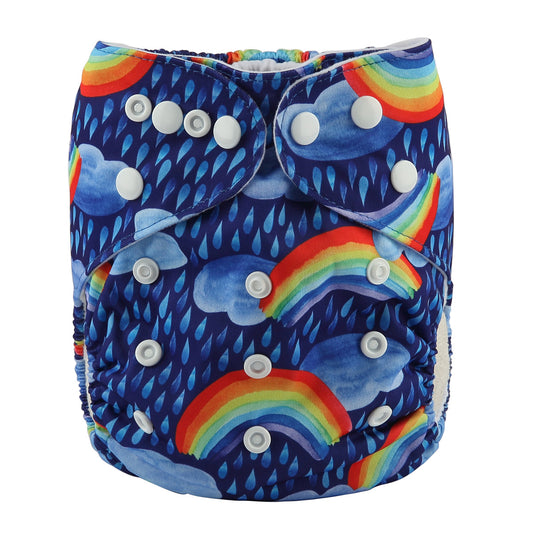 One Size Daytime Nappy - Rainbow Whisper (3-15kg)