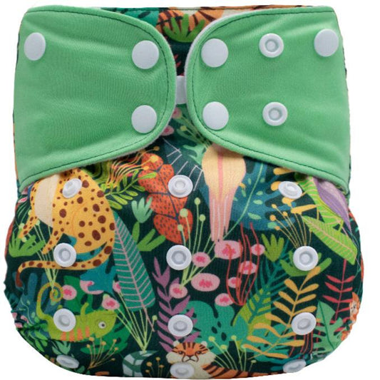 One Size Daytime Nappy - Tropic Adventure (3-15kg)