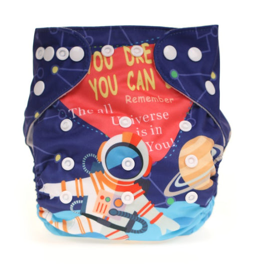 One Size Daytime Nappy - Cosmic Voyager (3-15kg)