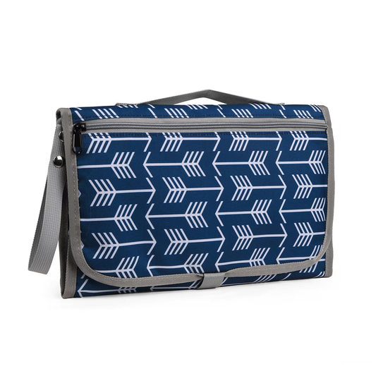 Portable Waterproof Changing Mat - Blue Arrow
