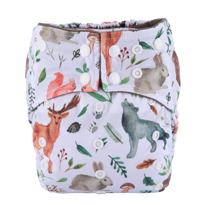 One Size Nighttime Nappy - Wild Zoo (3-15kg)