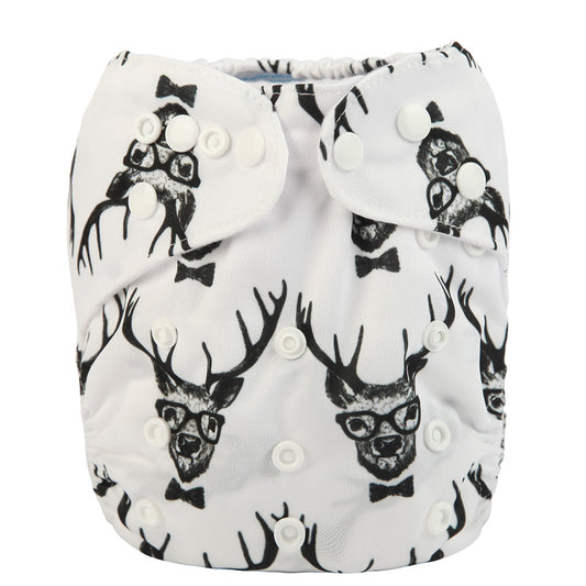 One Size Daytime Nappy - Wise Deer (3-15kg)