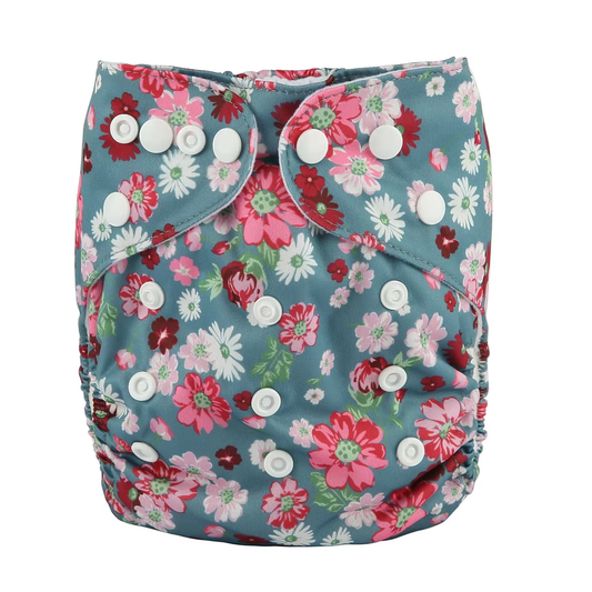 One Size Daytime Nappy - Flower Paradise (3-15kg)