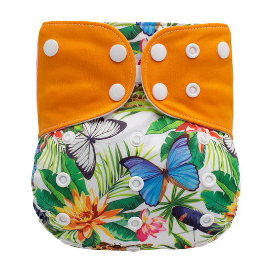One Size Daytime Nappy - Butterfly Harvest (3-15kg)