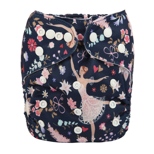 One Size Daytime Nappy - Black Swan (3-15kg)